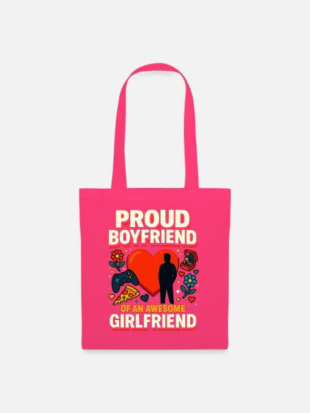 proud boyfriend girlfriend, valentinstag geschenk - Stoffbeutel - Azalea