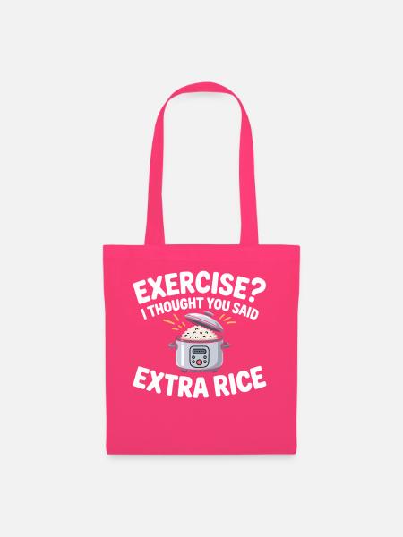 Reis-Witz: Extra Rice - Stoffbeutel - Azalea