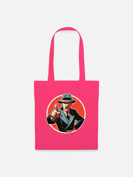 Retro-Noir-Mobster-Typ zeigt auf - Stoffbeutel - Azalea