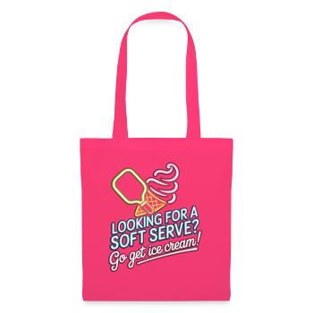 Pickleball Spieler Looking For Soft Serve Dinking - Stoffbeutel - Azalea - Vorne