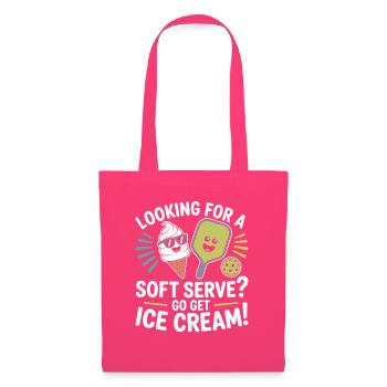 Pickleball Spieler Looking For Soft Serve Dinking - Stoffbeutel - Azalea - Vorne