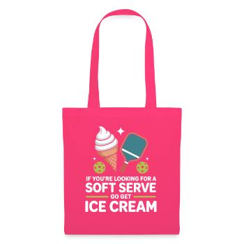 Pickleball Spieler Looking For Soft Serve Dinking - Stoffbeutel - Azalea - Vorne
