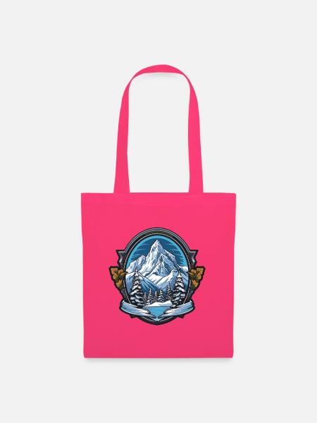 Berge Winterlandschaft Emblem - Stoffbeutel - Azalea