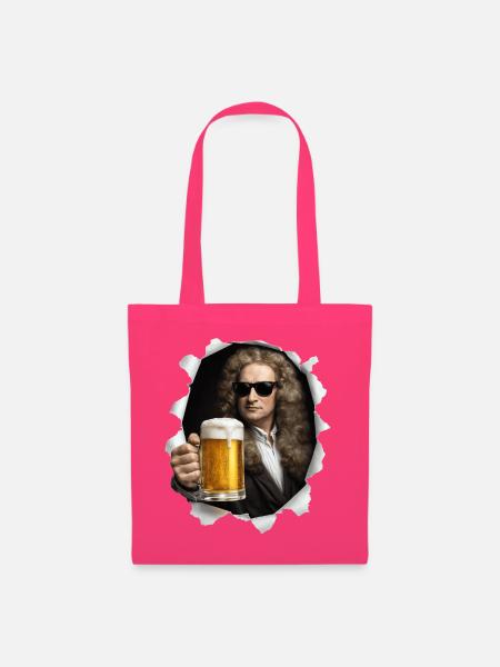 Isaac Newton hält ein Bier - Stoffbeutel - Azalea