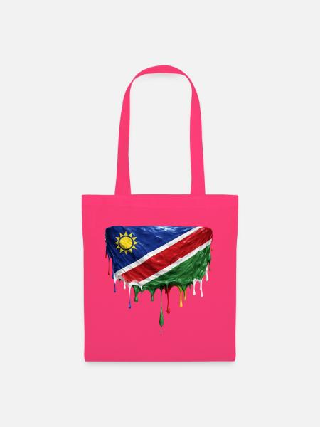 Namibia Flag Tropfenkunst - Stoffbeutel - Azalea