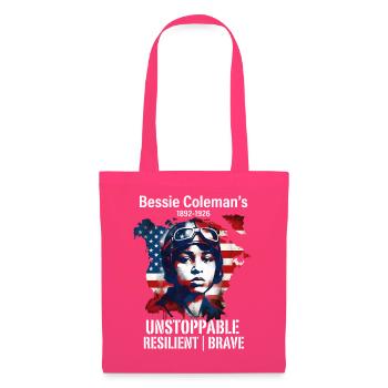 Bessie Coleman Courageous aviation pioneer - Tote Bag - azalea - Front