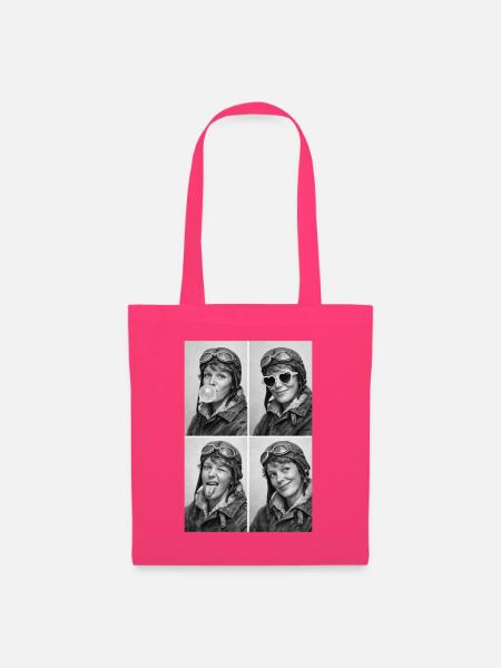 Amelia Earhart Collage - Stoffbeutel - Azalea