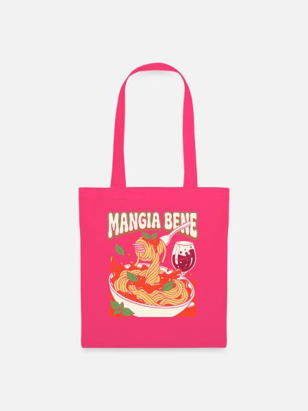 Mangia Bene Pasta Illustration - Stoffbeutel - Azalea