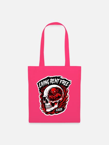 Mietfrei leben, Skull Flame - Stoffbeutel - Azalea