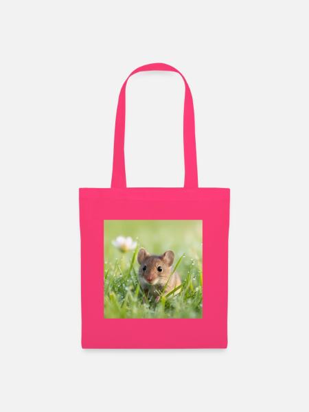 Feldmaus-Wildblumen-Gras-Wildblumen-Design - Stoffbeutel - Azalea
