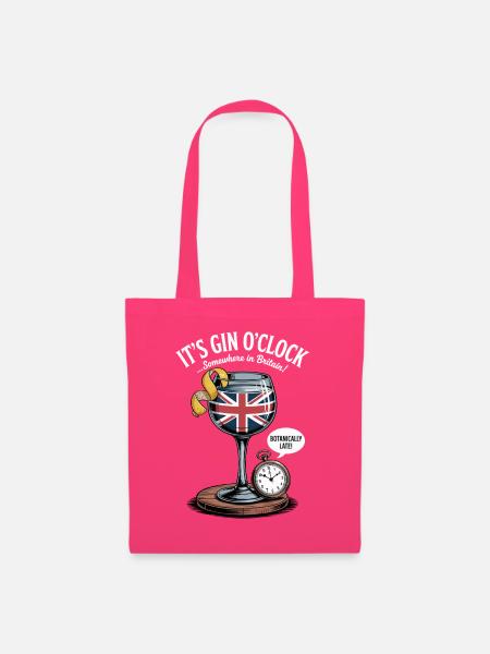 Gin O'Clock Britischer Humor - Stoffbeutel - Azalea