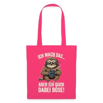 Faultier Böser Blick Kaffee - Stoffbeutel - Azalea - Vorne