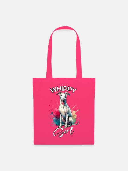 Whippet Mädchen Windhund - Stoffbeutel - Azalea
