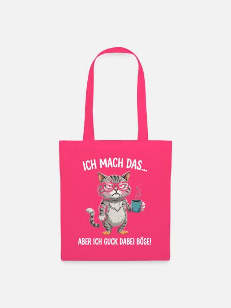 Grimmige Kaffee-Katze - Stoffbeutel - Azalea