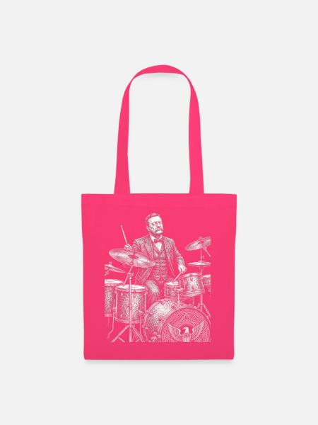 Theodore Roosevelt spielt Schlagzeug - Stoffbeutel - Azalea