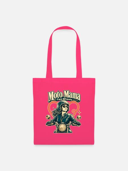 Moto Mama Two Wheels - Stoffbeutel - Azalea