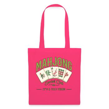 Mahjong-Spiel Sozialclub-Mahjong-Spieler - Stoffbeutel - Azalea - Vorne
