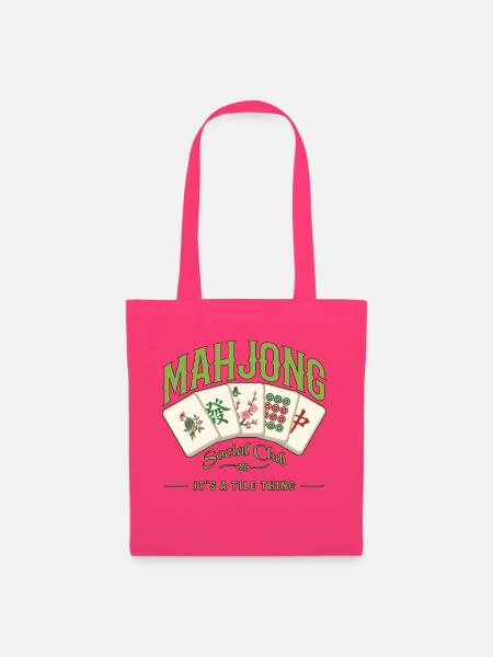 Mahjong-Spiel Sozialclub-Mahjong-Spieler - Stoffbeutel - Azalea