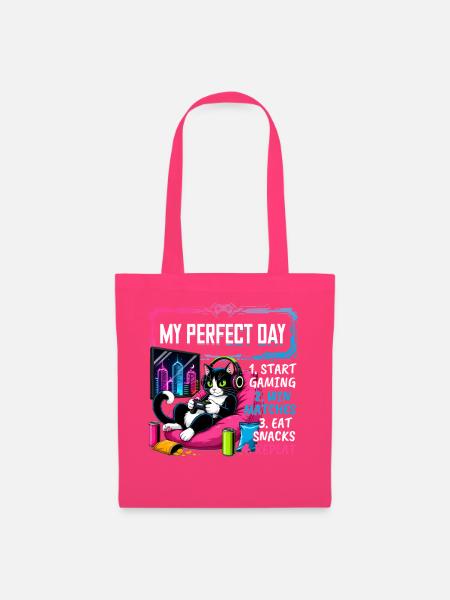 Gamer Gaming Cat Video Game - Stoffbeutel - Azalea