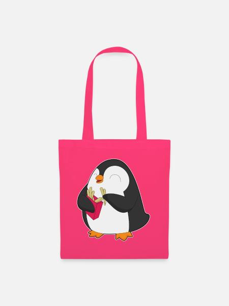 Pinguin Pommes frites - Stoffbeutel - Azalea