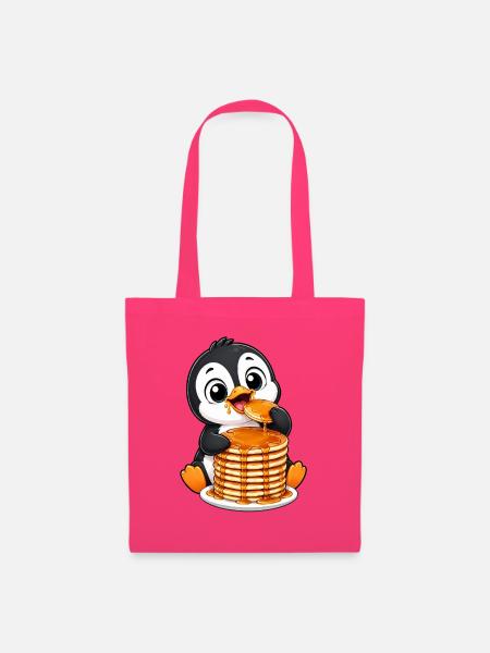 Pinguin Pancakes Lustiger Cartoon - Stoffbeutel - Azalea