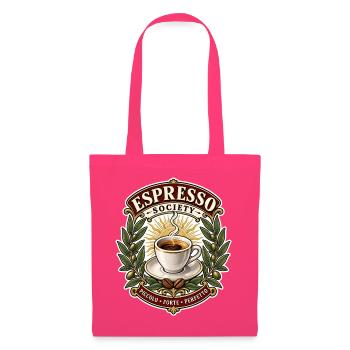 Espresso Society – Piccolo, Forte, Perfetto - Stoffbeutel - Azalea - Vorne
