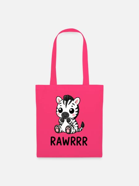 Süßes Zebra Kawaii Cartoon - Stoffbeutel - Azalea