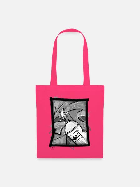 Spraydose | Graffiti Art Design | Black and White - Stoffbeutel - Azalea