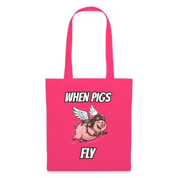 Wenn Schweine fliegen – lustige, wörtliche Idiom-Zeichentrickserie - Stoffbeutel - Azalea - Vorne