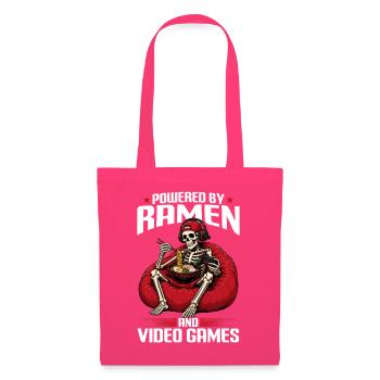 Funny Gaming and Ramen Gamer Skeleton - Stoffbeutel - Azalea - Vorne