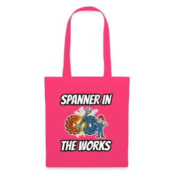 Spanner in the Works – lustige, wörtliche Idiom-Zeichentrickserie - Stoffbeutel - Azalea - Vorne