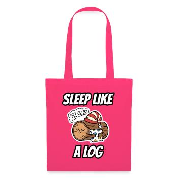 Sleep Like a Log – lustige, wörtliche Idiom-Zeichentrickserie - Stoffbeutel - Azalea - Vorne