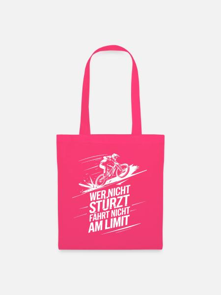  Wer Nicht Stürzt Fährt Nicht Am Limit Downhill - Stoffbeutel - Azalea