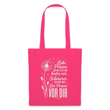 An die Person Hinter Mir Liebe Person Hinter Mi - Stoffbeutel - Azalea - Vorne