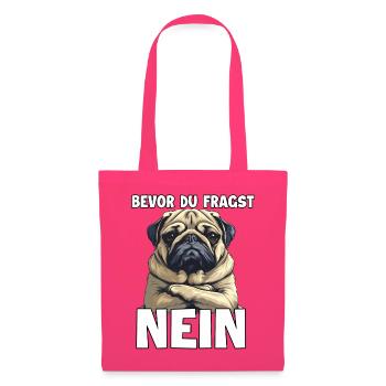 Humorvolle Geschenkidee für Mops Hundehalter Mops - Stoffbeutel - Azalea - Vorne