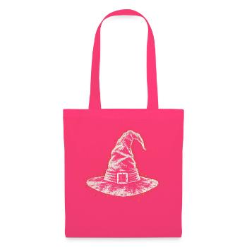 Weißer Hexenhut Neon-Outline - Stoffbeutel - Azalea - Vorne