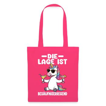 Einhorn Party Besäufniserregend Lustiger Spruch - Stoffbeutel - Azalea - Vorne