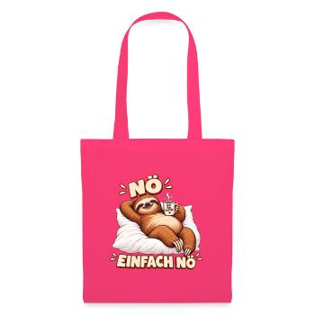 Faultier Nö Einfach Nö Erst Mal Kaffee - Stoffbeutel - Azalea - Vorne