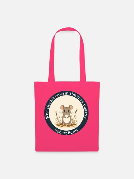 Wee Sleekit Cowrin Tim'rous Beastie Maus-Emblem - Stoffbeutel - Azalea