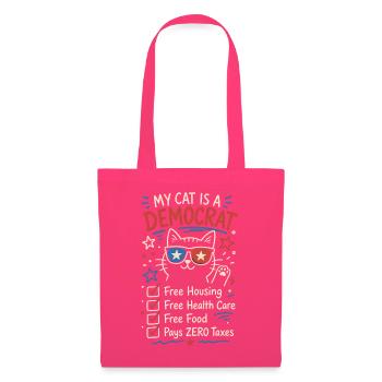  My Cat Is A Democrat Funny Political Republican - Stoffbeutel - Azalea - Vorne