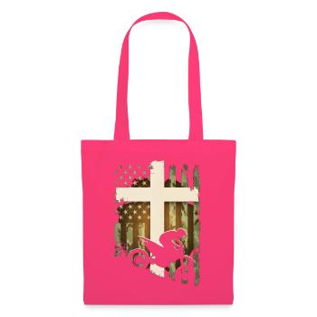 Patriotische Dirtbike-Tarnflagge - Stoffbeutel - Azalea - Vorne
