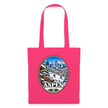 Aspen Colorado Berge Herbst Urlaub Vintage - Stoffbeutel - Azalea - Vorne