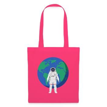 Astronaut vor der Erde - Stoffbeutel - Azalea - Vorne