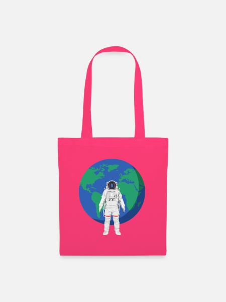 Astronaut vor der Erde - Stoffbeutel - Azalea