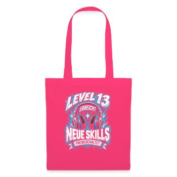13. Geburtstag Gamer Level 13 Erreicht Kopfhörer - Stoffbeutel - Azalea - Vorne