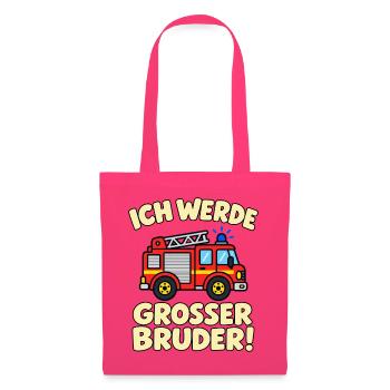 Ich werde großer Bruder – FeuerwehrRotes Feuerwehr - Stoffbeutel - Azalea - Vorne