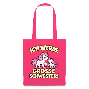 Ich werde große Schwester – Einhorn - Stoffbeutel - Azalea - Vorne