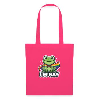 Schwul Frosch Regenbogenfahne - Stoffbeutel - Azalea - Vorne