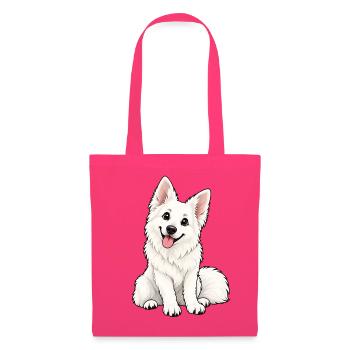 Berger Blanc Suisse Kawaii Style – Weißer Hund - Stoffbeutel - Azalea - Vorne