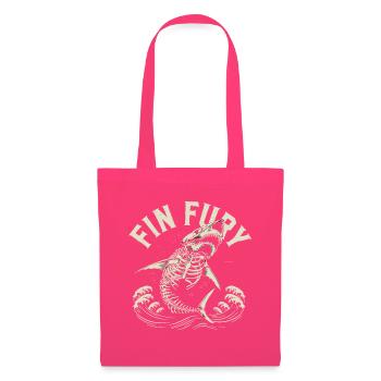 Fin Flip Hai Skelett Surfer Wellen Ozean - Stoffbeutel - Azalea - Vorne